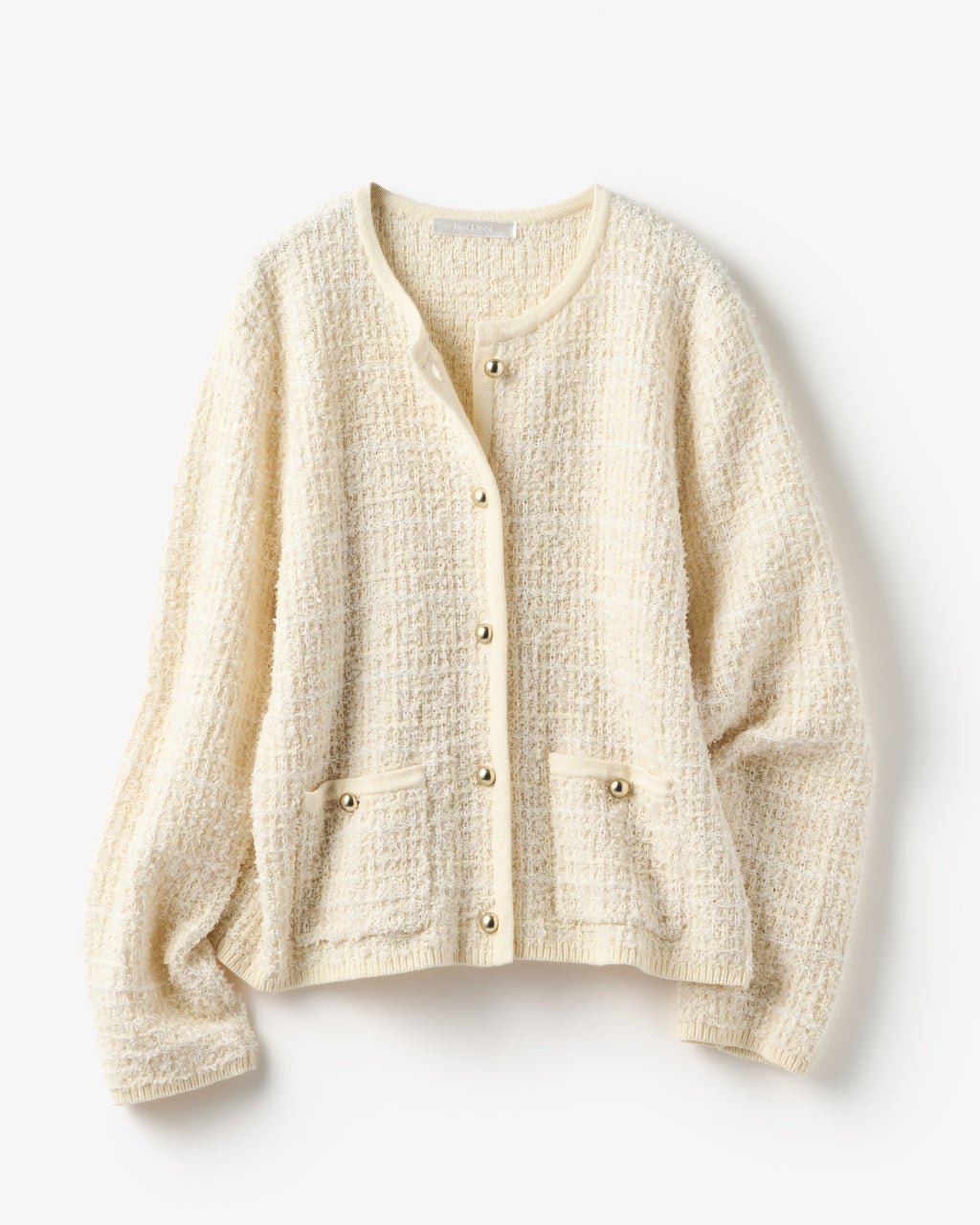 【ドゥクラッセ/DoCLASSE】のツイーディニット・トリムジャケット インテリア・キッズ・メンズ・レディースファッション・服の通販 founy(ファニー) 　ファッション　Fashion　レディースファッション　Fashion for Women　アウター　Coat / Outerwear Collection　レディースジャケット・軽アウター　Jackets　新作・新入荷　New Arrivals / New In　エレガント 上品　Elegant　ジャケット　Jacket, Outerwear　ツイード　Twill, Twill Weave　オフホワイト|ID: prp329100004717067 ipo3291000000034081207