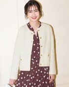 【ドゥクラッセ/DoCLASSE】のツイーディニット・トリムジャケット オフホワイト|ID: prp329100004717067 ipo3291000000035991654