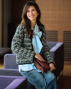 【ドゥクラッセ/DoCLASSE】のツイーディニット・トリムジャケット ブラックパターン|ID: prp329100004717067 ipo3291000000035991655