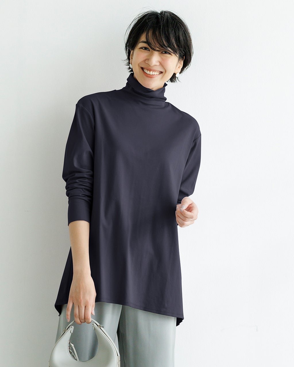 【ドゥクラッセ/DoCLASSE】の超長綿・タートルネックフレアチュニック インテリア・キッズ・メンズ・レディースファッション・服の通販 founy(ファニー) ファッション Fashion レディースファッション Fashion for Women トップス・カットソー Cut & Sew Tops タートルネック・ハイネックトップス Turtlenecks & High-Neck Tops なめらか Smooth, Silky Texture タートルネック Turtleneck, High Neck チュニック Tunic, Long Top フレア Flare, Flared 人気 Popular, Best Seller ミッドナイトブルー|ID: prp329100004717068 ipo3291000000034081216