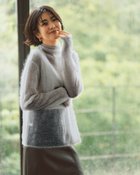 【ドゥクラッセ/DoCLASSE】のスーパーキッドモヘア・シアーハイネックニット ライトグレー|ID:prp329100004717069