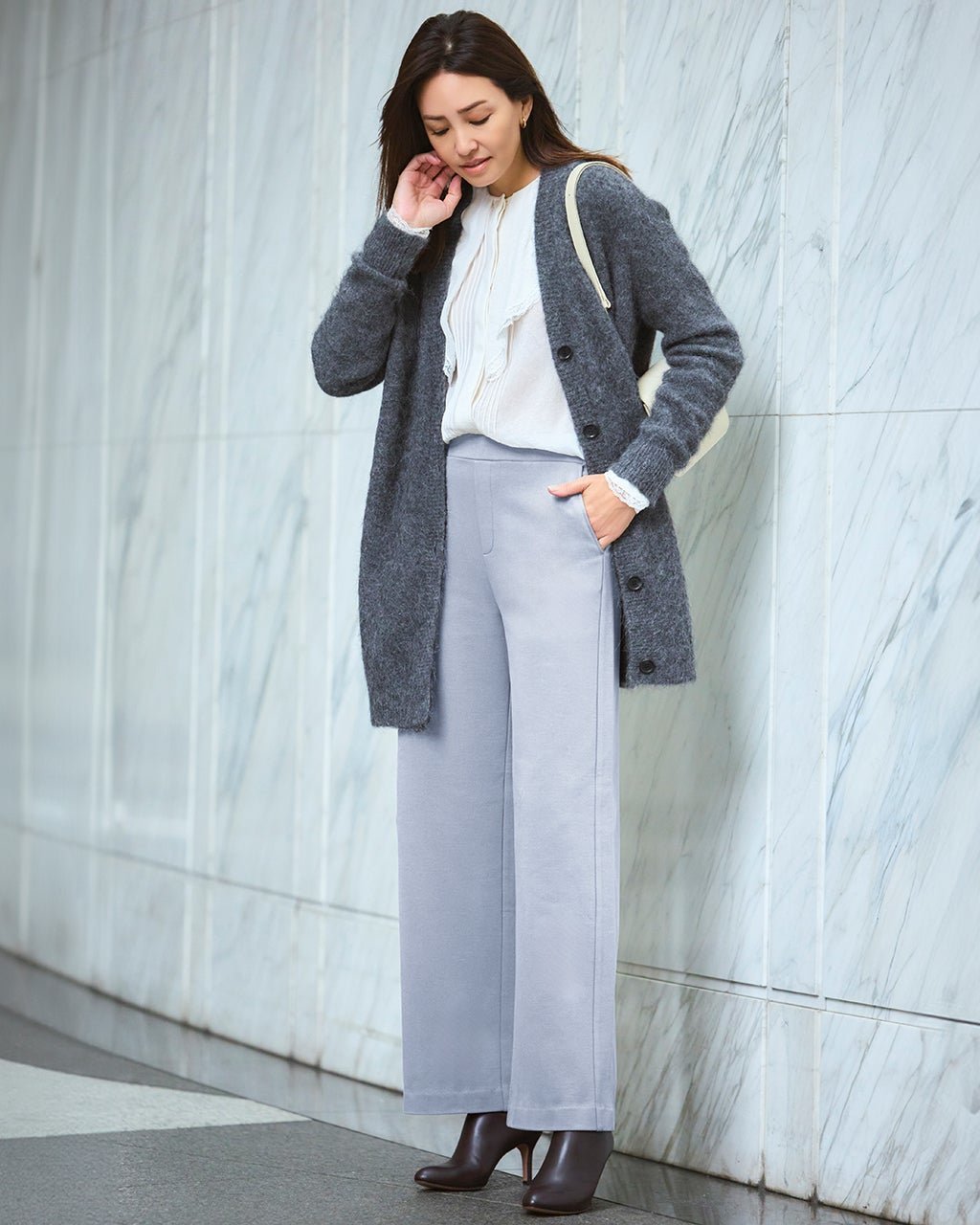 【ドゥクラッセ/DoCLASSE】のプレミアサーモN・セミワイド/68㎝ インテリア・キッズ・メンズ・レディースファッション・服の通販 founy(ファニー) 　ファッション　Fashion　レディースファッション　Fashion for Women　パンツ　Pants & Trousers　秋　Autumn　ストレッチ　Stretch, Stretchy Fabric　タイツ　Tights, Legwear　トレンド　Trend, Trending Now　人気　Popular, Best Seller　ワイド　Wide, Wide Fit　エレガント 上品　Elegant　ビジネス 仕事 通勤　Business / Work / Commuting　ダスティーブルー|ID: prp329100004717074 ipo3291000000034081267