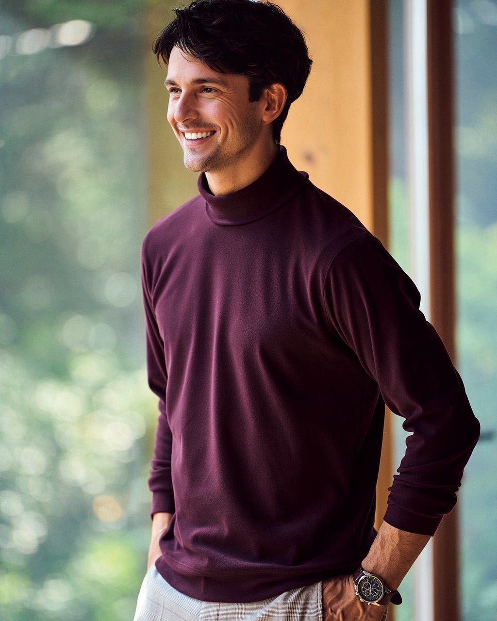 【ドゥクラッセ/DoCLASSE / MEN】のウルトラソフト両面起毛・タートルⅡ インテリア・キッズ・メンズ・レディースファッション・服の通販 founy(ファニー) 　ファッション　Fashion　メンズファッション　Fashion for Men　トップス・カットソー　Cut & Sew Tops　メンズシャツ　Shirts　ポロシャツ / きれいめカジュアルスタイル　Polo Shirts　なめらか　Smooth, Silky Texture　タートル　Turtleneck, Turtle Collar　タートルネック　Turtleneck, High Neck　メンズ　Men's, Menswear　人気　Popular, Best Seller　ワイン|ID: prp329100004717077 ipo3291000000035301898