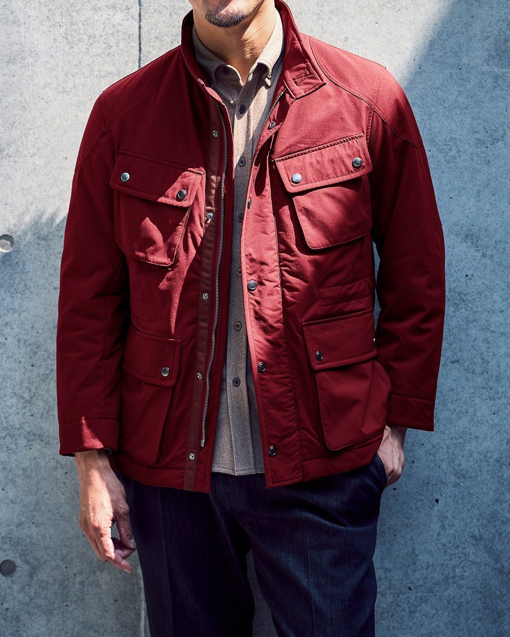 【ドゥクラッセ/DoCLASSE / MEN】のM65サーモライト中綿3Dジャケット インテリア・キッズ・メンズ・レディースファッション・服の通販 founy(ファニー) 　ファッション　Fashion　メンズファッション　Fashion for Men　軽量　Lightweight, Ultra Light　ジャケット　Jacket, Outerwear　スマート　Smart, Elegant　パッチ　Patch, Appliqué　フラップ　Flap, Flap Pocket　ベスト　Vest, Waistcoat　ポケット　Pocket, Pocket Detail　メンズ　Men's, Menswear　新作・新入荷　New Arrivals / New In　ボルドー|ID: prp329100004717078 ipo3291000000034081331