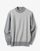 【ドゥクラッセ/DoCLASSE / MEN】のDoサーモテックスシルク混柄ハイネック グレー千鳥|ID: prp329100004717082 ipo3291000000034081374