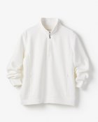 【ドゥクラッセ/DoCLASSE / MEN】のジャガード千鳥柄ハーフジップ ホワイト|ID: prp329100004717089 ipo3291000000034081421