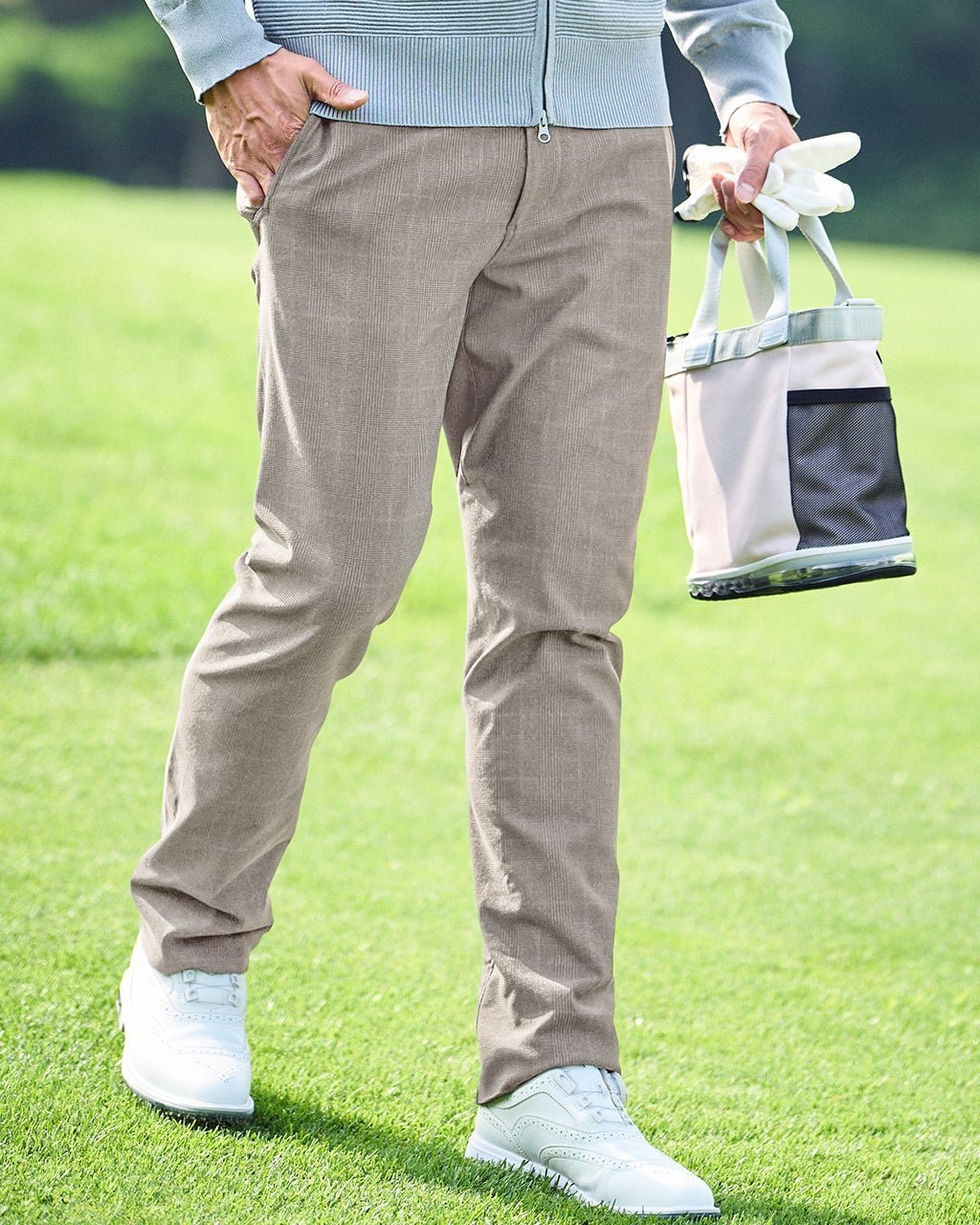 【ドゥクラッセ/DoCLASSE / MEN】の裏起毛ストレッチゴルフパンツⅡ インテリア・キッズ・メンズ・レディースファッション・服の通販 founy(ファニー) 　ファッション　Fashion　メンズファッション　Fashion for Men　ボトムス　Bottoms　新作・新入荷　New Arrivals / New In　ゴルフ　Golf　ストレッチ　Stretch, Stretchy Fabric　パフォーマンス　Performance, Active Function　メンズ　Men's, Menswear　エレガント 上品　Elegant　冬　Winter / This Winter　ベージュグレンチェック|ID: prp329100004717090 ipo3291000000034081434