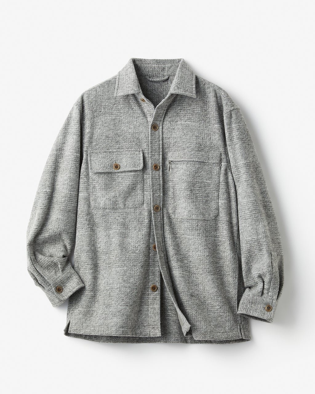 【ドゥクラッセ/DoCLASSE / MEN】のウール混ぬくもりシャツジャケット インテリア・キッズ・メンズ・レディースファッション・服の通販 founy(ファニー) 　ファッション　Fashion　メンズファッション　Fashion for Men　新作・新入荷　New Arrivals / New In　ジャケット　Jacket, Outerwear　ストレッチ　Stretch, Stretchy Fabric　トレンド　Trend, Trending Now　ポケット　Pocket, Pocket Detail　メンズ　Men's, Menswear　ワーク　Workwear, Utility Style　軽量　Lightweight, Ultra Light　ライトグレー|ID: prp329100004717094 ipo3291000000034081455