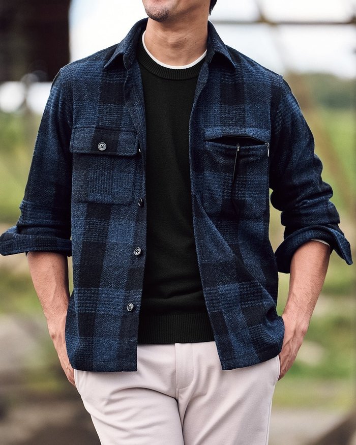 【ドゥクラッセ/DoCLASSE / MEN】のウール混ぬくもりシャツジャケット インテリア・キッズ・メンズ・レディースファッション・服の通販 founy(ファニー) https://founy.com/ ファッション Fashion メンズファッション Fashion for Men ジャケット Jacket, Outerwear ストレッチ Stretch, Stretchy Fabric ポケット Pocket, Pocket Detail メンズ Men's, Menswear 軽量 Lightweight, Ultra Light |ID: prp329100004717094 ipo3291000000034474798