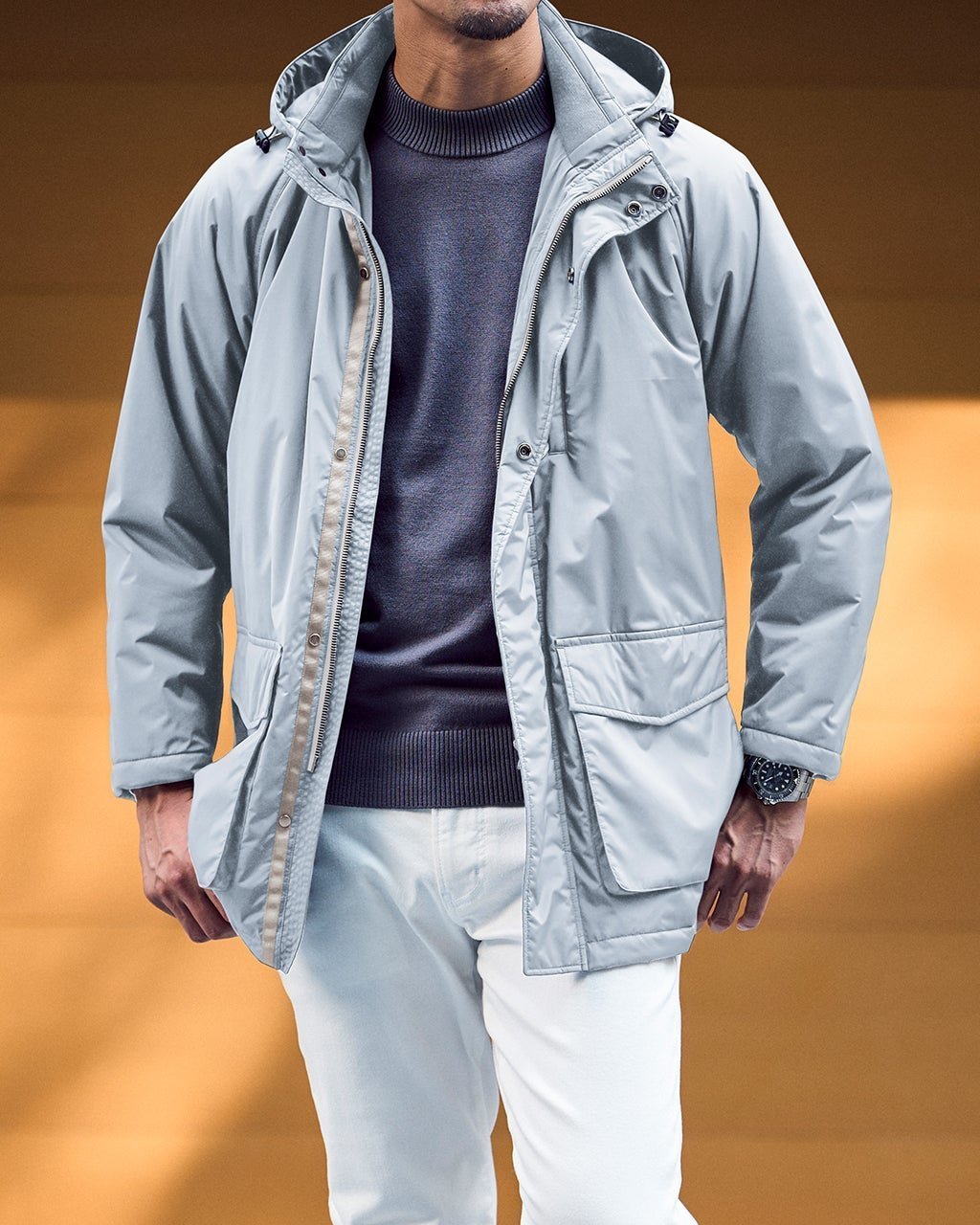 【ドゥクラッセ/DoCLASSE / MEN】の37.5Tech・調温調湿アーバン高機能コート インテリア・キッズ・メンズ・レディースファッション・服の通販 founy(ファニー) 　ファッション　Fashion　メンズファッション　Fashion for Men　スタンド　Stand Collar, Upright Stand　ストレッチ　Stretch, Stretchy Fabric　スーツ　Suit, Formalwear　メンズ　Men's, Menswear　冬　Winter / This Winter　新作・新入荷　New Arrivals / New In　ビジネス 仕事 通勤　Business / Work / Commuting　アイスブルー|ID: prp329100004717099 ipo3291000000034081489