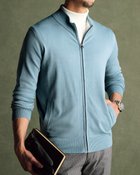 【ドゥクラッセ/DoCLASSE / MEN】の保湿成分椿オイルしっとりカーディガン サックス|ID: prp329100004717101 ipo3291000000035301557