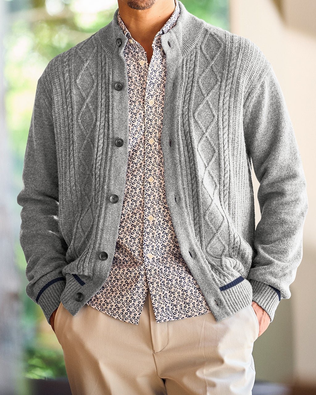 【ドゥクラッセ/DoCLASSE / MEN】の厳選ラムブレンド・ジャケットカーディガンⅡ インテリア・キッズ・メンズ・レディースファッション・服の通販 founy(ファニー) 　ファッション　Fashion　メンズファッション　Fashion for Men　新作・新入荷　New Arrivals / New In　カーディガン　Cardigan, Knitwear　ジャケット　Jacket, Outerwear　ベスト　Vest, Waistcoat　ボーダー　Border, Stripe　メンズ　Men's, Menswear　人気　Popular, Best Seller　冬　Winter / This Winter　春　Spring　杢グレー|ID: prp329100004717103 ipo3291000000034081511