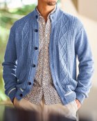 【ドゥクラッセ/DoCLASSE / MEN】の厳選ラムブレンド・ジャケットカーディガンⅡ サックス|ID: prp329100004717103 ipo3291000000035991997