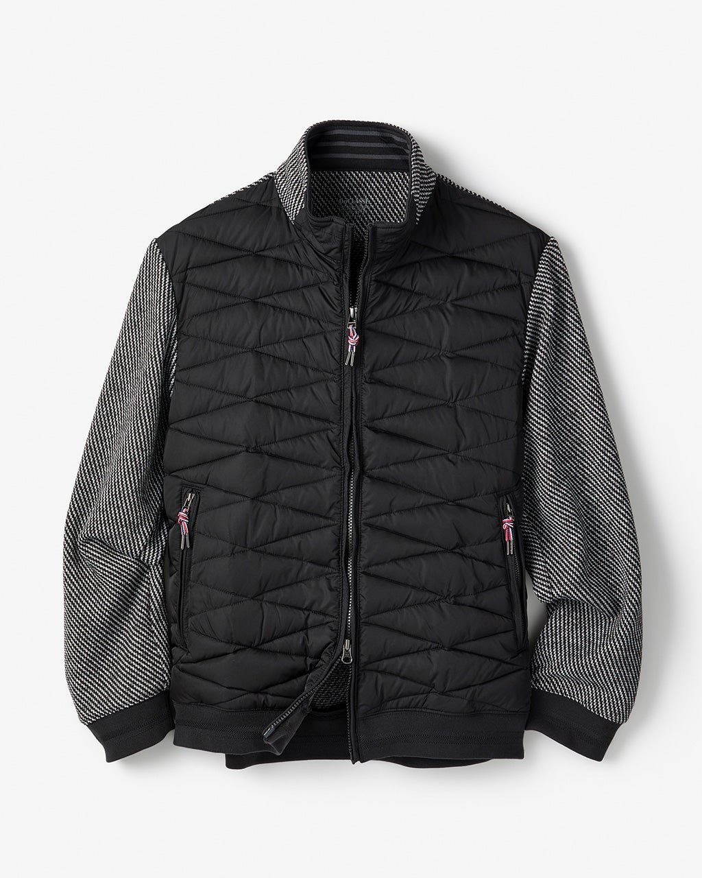 【ドゥクラッセ/DoCLASSE / MEN】のハイブリットダウン・アクティブゴルフブルゾン インテリア・キッズ・メンズ・レディースファッション・服の通販 founy(ファニー) 　ファッション　Fashion　メンズファッション　Fashion for Men　新作・新入荷　New Arrivals / New In　キルト　Quilt, Quilted Fabric　ゴルフ　Golf　ストレッチ　Stretch, Stretchy Fabric　ダウン　Down, Puffer　フェザー　Feather, Feather Detail　ブルゾン　Blouson, Bomber Jacket　ベスト　Vest, Waistcoat　ポケット　Pocket, Pocket Detail　メンズ　Men's, Menswear　ブラックパターン|ID: prp329100004717105 ipo3291000000034081527