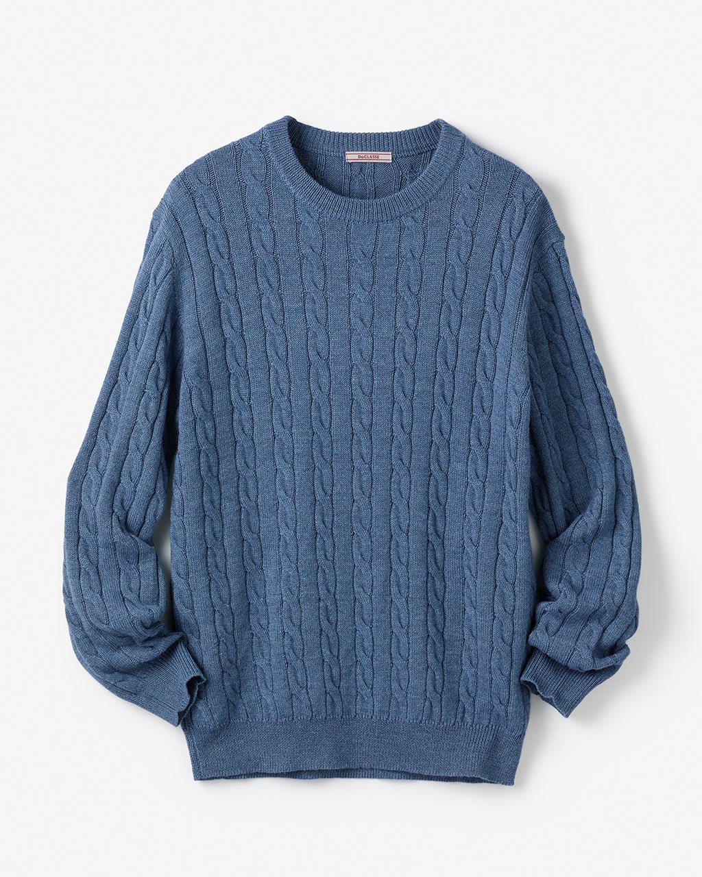 【ドゥクラッセ/DoCLASSE / MEN】のイタリア糸メリノウール混ケーブルセーター インテリア・キッズ・メンズ・レディースファッション・服の通販 founy(ファニー) 　ファッション　Fashion　メンズファッション　Fashion for Men　アクリル　Acrylic Material　イタリア　Italy　インナー　Innerwear　シルク　Silk, 100% Silk　ジャケット　Jacket, Outerwear　セーター　Sweater, Knitwear　ブルゾン　Blouson, Bomber Jacket　メンズ　Men's, Menswear　インディゴ|ID: prp329100004717107 ipo3291000000035301674