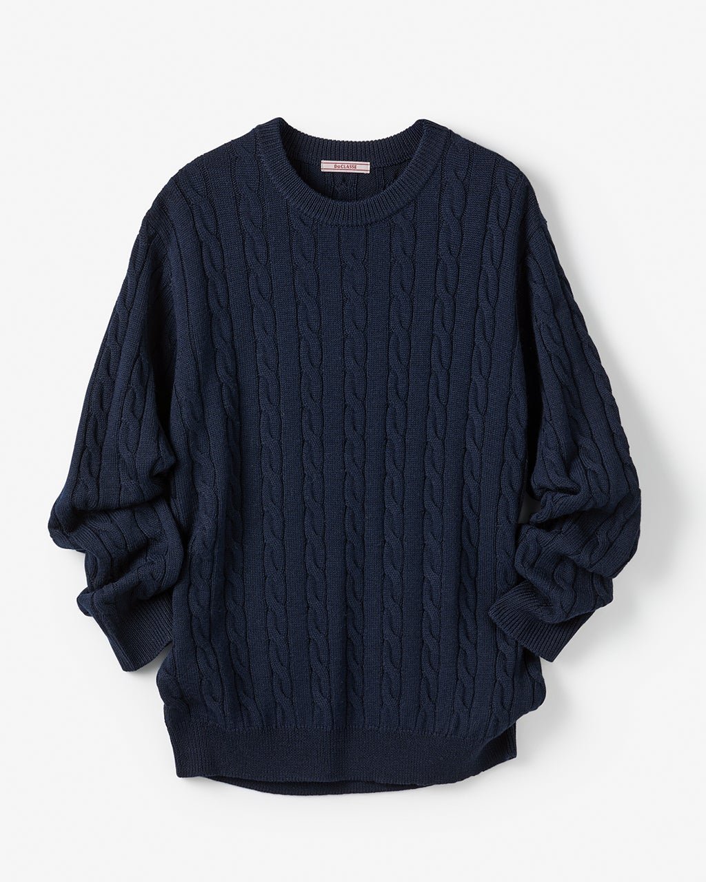 【ドゥクラッセ/DoCLASSE / MEN】のイタリア糸メリノウール混ケーブルセーター インテリア・キッズ・メンズ・レディースファッション・服の通販 founy(ファニー) 　ファッション　Fashion　メンズファッション　Fashion for Men　アクリル　Acrylic Material　イタリア　Italy　インナー　Innerwear　シルク　Silk, 100% Silk　ジャケット　Jacket, Outerwear　セーター　Sweater, Knitwear　ブルゾン　Blouson, Bomber Jacket　メンズ　Men's, Menswear　ネイビー|ID: prp329100004717107 ipo3291000000035301678