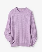 【ドゥクラッセ/DoCLASSE / MEN】のイタリア糸メリノウール混ケーブルセーター ラベンダー|ID: prp329100004717107 ipo3291000000035301679