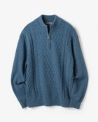 【ドゥクラッセ/DoCLASSE / MEN】のウールブレンド・柄編みハーフジップ インディゴ|ID: prp329100004717108 ipo3291000000034081556