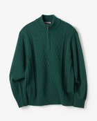 【ドゥクラッセ/DoCLASSE / MEN】のウールブレンド・柄編みハーフジップ グリーン|ID: prp329100004717108 ipo3291000000034081563