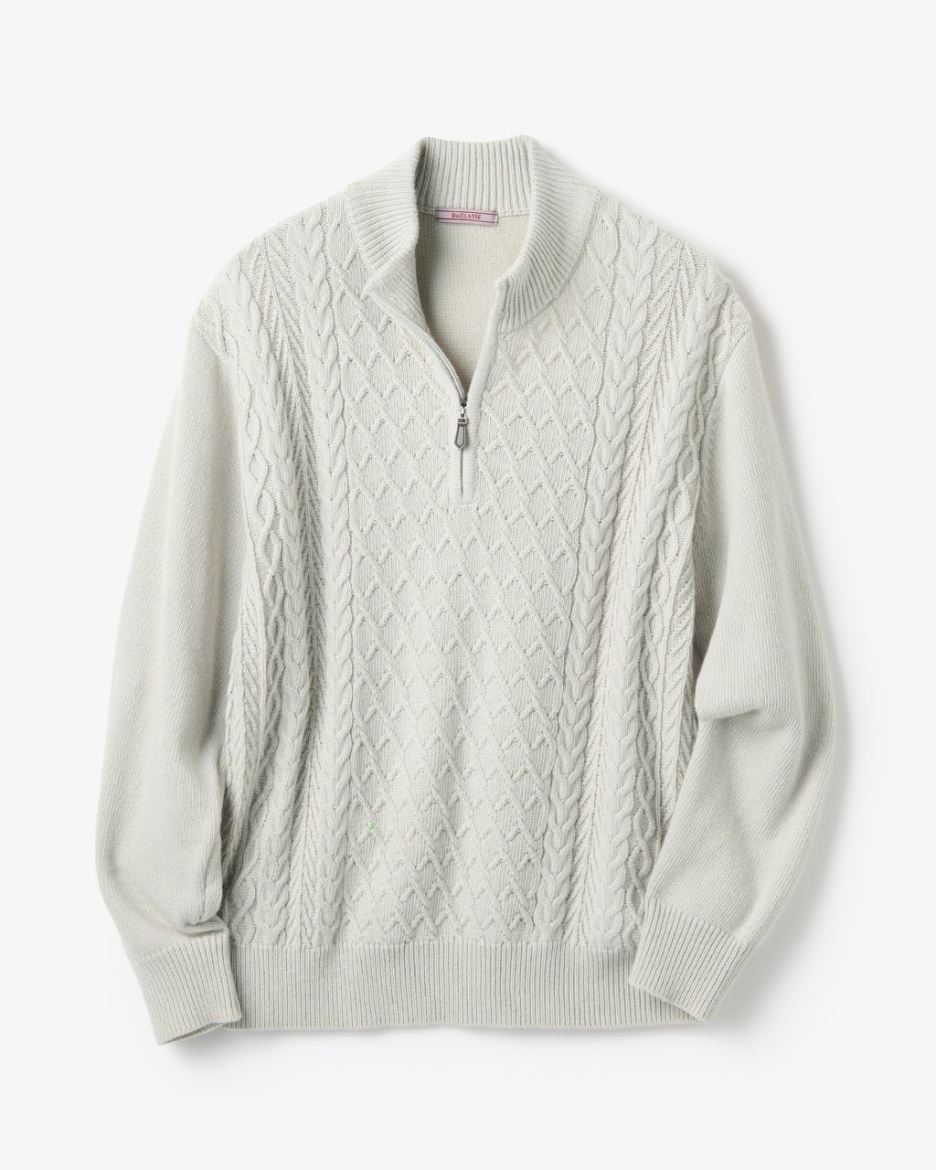 【ドゥクラッセ/DoCLASSE / MEN】のウールブレンド・柄編みハーフジップ インテリア・キッズ・メンズ・レディースファッション・服の通販 founy(ファニー) 　ファッション　Fashion　メンズファッション　Fashion for Men　イエロー　Yellow　インディゴ　Indigo Denim　インナー　Innerwear　ジップ　Zip, Zipper　セーター　Sweater, Knitwear　人気　Popular, Best Seller　ボーダー　Border, Stripe　メンズ　Men's, Menswear　ライトグレー|ID: prp329100004717108 ipo3291000000035301689