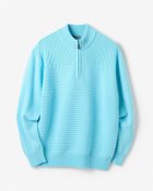 【ドゥクラッセ/DoCLASSE / MEN】のウールブレンド・柄編みハーフジップ サックス|ID: prp329100004717108 ipo3291000000035301708