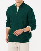 【ドゥクラッセ/DoCLASSE / MEN】のウールブレンド・柄編みハーフジップ グリーン|ID: prp329100004717108 ipo3291000000035301721