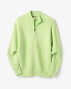 【ドゥクラッセ/DoCLASSE / MEN】のウールブレンド・柄編みハーフジップ ミントグリーン|ID: prp329100004717108 ipo3291000000035301726