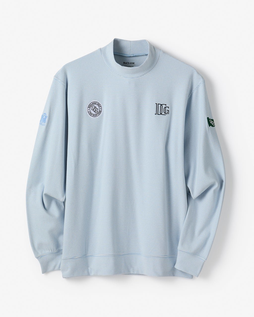 【ドゥクラッセ/DoCLASSE / MEN】のウルトラソフト両面起毛・ゴルフモック インテリア・キッズ・メンズ・レディースファッション・服の通販 founy(ファニー) 　ファッション　Fashion　メンズファッション　Fashion for Men　トップス・カットソー　Cut & Sew Tops　なめらか　Smooth, Silky Texture　ゴルフ　Golf　メンズ　Men's, Menswear　杢サックス&times;ホワイト|ID: prp329100004717109 ipo3291000000035301750