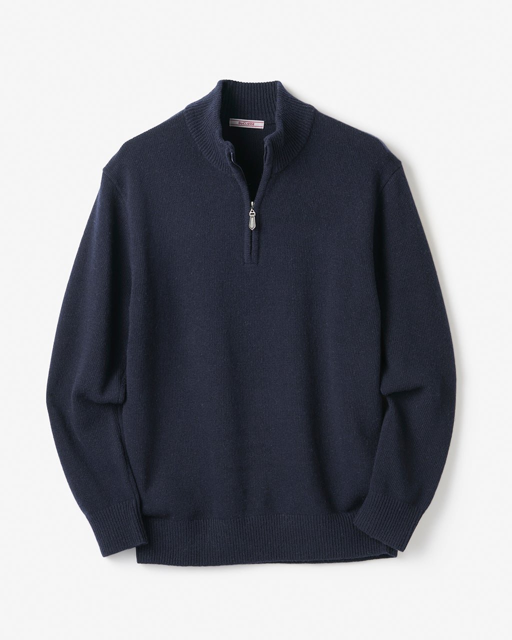 【ドゥクラッセ/DoCLASSE / MEN】のイタリア糸ソフトウール混ハーフジップセーター インテリア・キッズ・メンズ・レディースファッション・服の通販 founy(ファニー) ファッション Fashion メンズファッション Fashion for Men なめらか Smooth, Silky Texture イタリア Italy セーター Sweater, Knitwear メンズ Men's, Menswear エレガント 上品 Elegant ネイビー|ID: prp329100004717110 ipo3291000000035301776