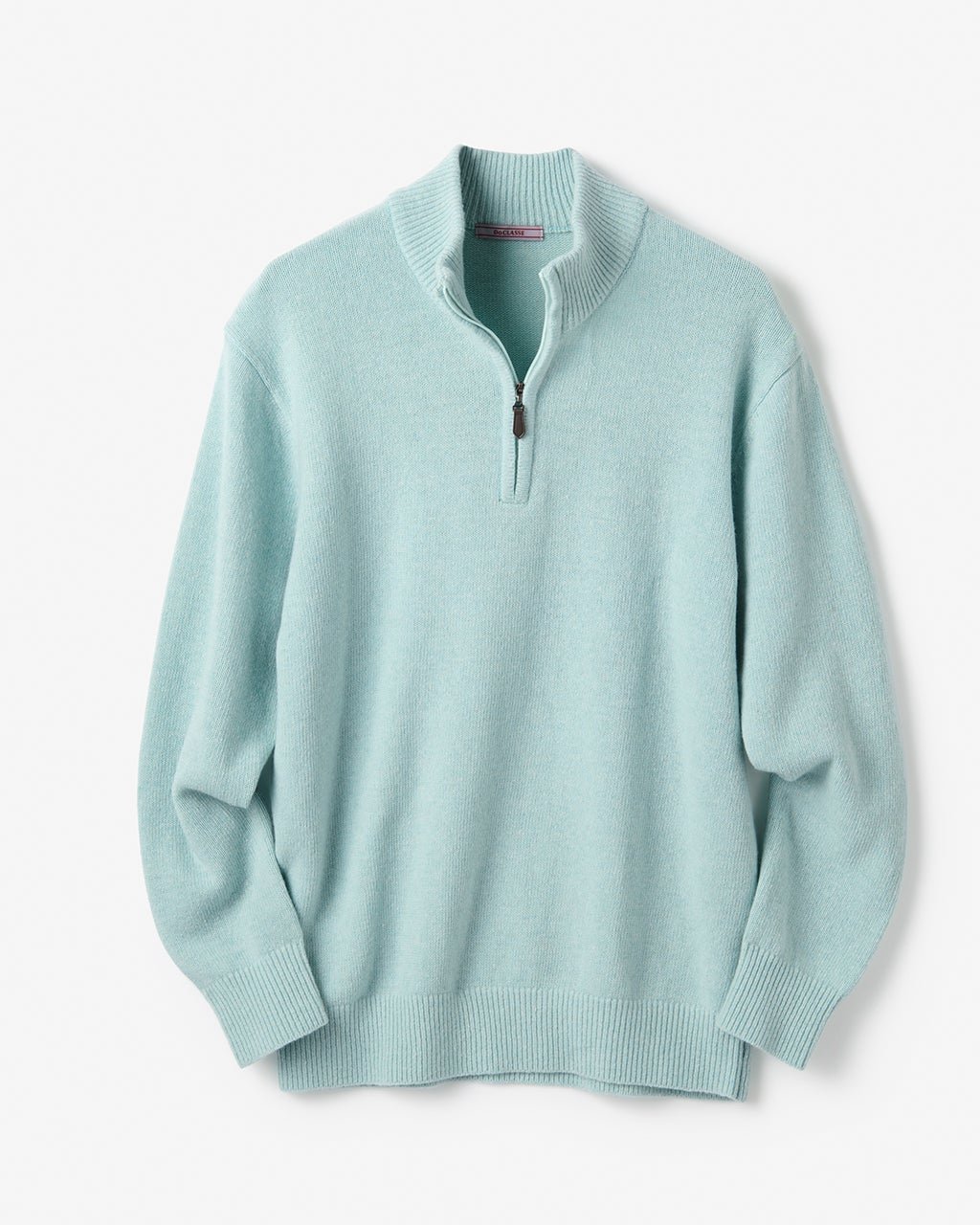 【ドゥクラッセ/DoCLASSE / MEN】のイタリア糸ソフトウール混ハーフジップセーター インテリア・キッズ・メンズ・レディースファッション・服の通販 founy(ファニー) ファッション Fashion メンズファッション Fashion for Men なめらか Smooth, Silky Texture イタリア Italy セーター Sweater, Knitwear メンズ Men's, Menswear エレガント 上品 Elegant アクア|ID: prp329100004717110 ipo3291000000035301781