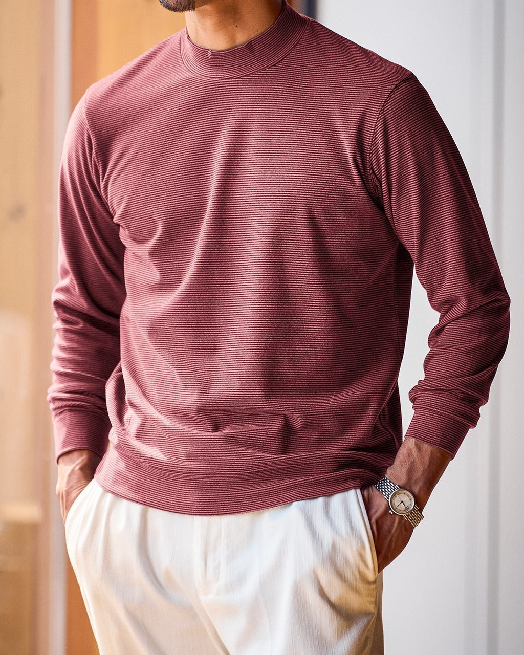 【ドゥクラッセ/DoCLASSE / MEN】のウルトラソフト両面起毛・ハイネックⅡ インテリア・キッズ・メンズ・レディースファッション・服の通販 founy(ファニー) ファッション Fashion メンズファッション Fashion for Men トップス・カットソー Cut & Sew Tops メンズシャツ Shirts ポロシャツ / きれいめカジュアルスタイル Polo Shirts なめらか Smooth, Silky Texture ハイネック High Neck, Mock Neck メンズ Men's, Menswear 人気 Popular, Best Seller ダークレッド×杢レッド|ID: prp329100004717112 ipo3291000000035301843