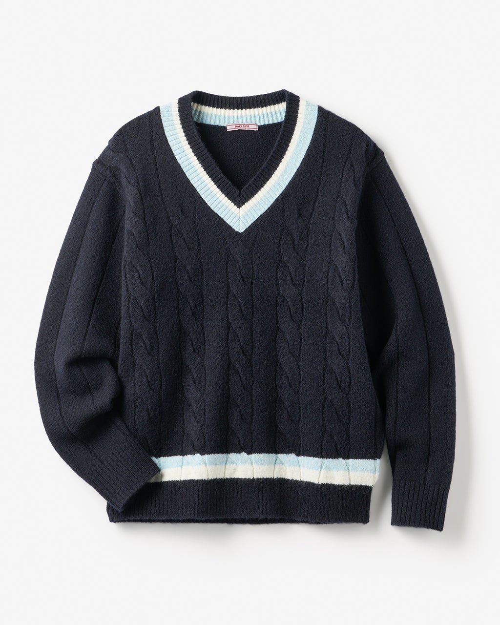【ドゥクラッセ/DoCLASSE / MEN】のアルパカ混・クリケットVネックセーター インテリア・キッズ・メンズ・レディースファッション・服の通販 founy(ファニー) 　ファッション　Fashion　メンズファッション　Fashion for Men　新作・新入荷　New Arrivals / New In　アクリル　Acrylic Material　ストレッチ　Stretch, Stretchy Fabric　セーター　Sweater, Knitwear　メンズ　Men's, Menswear　ネイビーパターン|ID: prp329100004718306 ipo3291000000034093118
