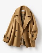 【ドゥクラッセ/DoCLASSE】のウール混カルゼ・オーバーサイズピーコート キャメル|ID:prp329100004727997