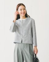 【ドゥクラッセ/DoCLASSE】のライトツイード・クルーネックジャケット 人気、トレンドファッション・服の通販 founy(ファニー) ファッション Fashion レディースファッション Fashion for Women アウター Coat / Outerwear Collection レディースジャケット・軽アウター Jackets クラシカル Classical, Vintage-Inspired ジャケット Jacket, Outerwear ツイード Twill, Twill Weave ヘムライン Hemline, Bottom Cut ラッセル Raschel, Raschel Lace |ID:prp329100004729999