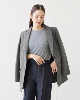 【ドゥクラッセ/DoCLASSE】 ヴァージンウール・ボクシージャケット人気、トレンドファッション・服の通販 founy(ファニー) ファッション Fashion レディースファッション Fashion for Women アウター Coat / Outerwear Collection レディースジャケット・軽アウター Jackets なめらか Smooth, Silky Texture オーガニック Organic Cotton ジャケット Jacket, Outerwear ベスト Vest, Waistcoat ボックス Boxy, Box Shape 定番 Standard, Basic Item |ID:prp329100004730001