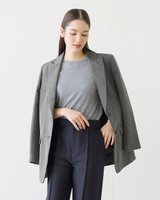 【ドゥクラッセ/DoCLASSE】のヴァージンウール・ボクシージャケット 人気、トレンドファッション・服の通販 founy(ファニー) ファッション Fashion レディースファッション Fashion for Women アウター Coat / Outerwear Collection レディースジャケット・軽アウター Jackets なめらか Smooth, Silky Texture オーガニック Organic Cotton ジャケット Jacket, Outerwear ベスト Vest, Waistcoat ボックス Boxy, Box Shape 定番 Standard, Basic Item |ID:prp329100004730001