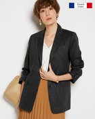 【ドゥクラッセ/DoCLASSE】のフレンチリネン・ロングジャケット ブラック|ID: prp329100004737822 ipo3291000000034222828