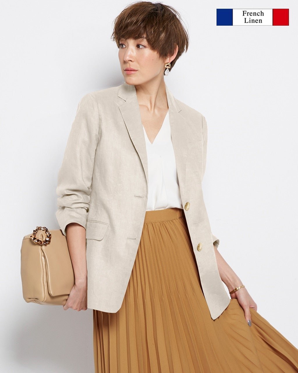 【ドゥクラッセ/DoCLASSE】のフレンチリネン・ロングジャケット インテリア・キッズ・メンズ・レディースファッション・服の通販 founy(ファニー)  ファッション Fashion レディースファッション Fashion for Women アウター Coat / Outerwear Collection レディースジャケット・軽アウター Jackets エレガント 上品 Elegant ジャケット Jacket, Outerwear フランス France, French リネン Linen, Linen Fabric 夏 Summer エクルー|ID: prp329100004737822 ipo3291000000034222831