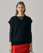 【ドゥクラッセ/DoCLASSE】のウルトラファインメリノ・オーバーニットベスト ブラック|ID:prp329100004737828