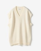 【ドゥクラッセ/DoCLASSE】のウルトラファインメリノ・オーバーニットベスト ホワイト|ID:prp329100004737828