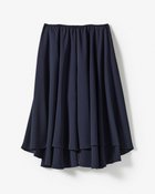 【ドゥクラッセ/DoCLASSE】の二重織ストレッチ・フレアスカートライクパンツ ネイビー|ID: prp329100004737835 ipo3291000000034222888