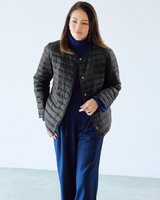 【ドゥクラッセ/DoCLASSE】のAIRダウン・ノーカラージャケット 人気、トレンドファッション・服の通販 founy(ファニー) ファッション Fashion レディースファッション Fashion for Women アウター Coat / Outerwear Collection レディースジャケット・軽アウター Jackets ノーカラージャケット / シンプル上品コーデ Collarless Jackets コンパクト Compact, Small Size ジャケット Jacket, Outerwear リバーシブル Reversible, Two-Sided |ID:prp329100004739015