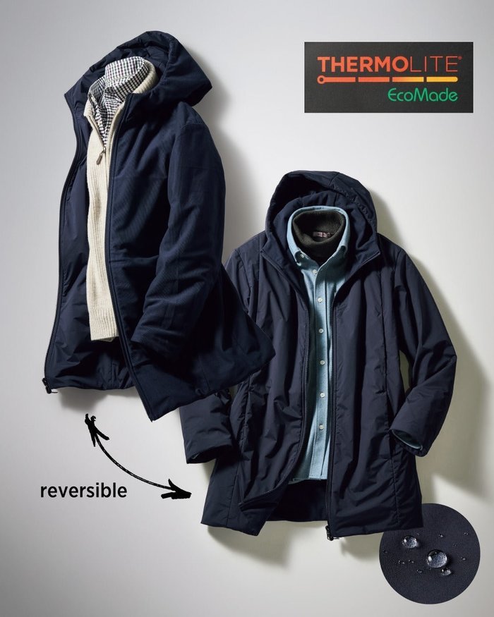 【ドゥクラッセ/DoCLASSE / MEN】の高機能中綿・Airライト・リバーシブルコート インテリア・キッズ・メンズ・レディースファッション・服の通販 founy(ファニー) https://founy.com/ ファッション Fashion メンズファッション Fashion for Men コーデュロイ Corduroy, Cord Fabric シャイニー Shiny, Glossy Finish ビジネス 仕事 通勤 Business / Work / Commuting ポケット Pocket, Pocket Detail メンズ Men's, Menswear リバーシブル Reversible, Two-Sided 軽量 Lightweight, Ultra Light |ID: prp329100004747314 ipo3291000000035561912