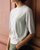 【ドゥクラッセ/DoCLASSE】のハイカウントニット・異素材ニットブラウス 人気、トレンドファッション・服の通販 founy(ファニー) ファッション Fashion レディースファッション Fashion for Women トップス・カットソー Cut & Sew Tops ニット Knit Tops & Sweaters シャツ・ブラウス・オフィスカジュアル Elegant Blouses & Button-Ups セーター Sweater, Knitwear thumbnail ライトグレー|ID: prp329100004747316 ipo3291000000034324864