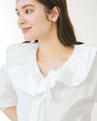【ドゥクラッセ/DoCLASSE】のイタリアンタフタ・フリルブラウス ホワイト|ID: prp329100004748776 ipo3291000000036010048