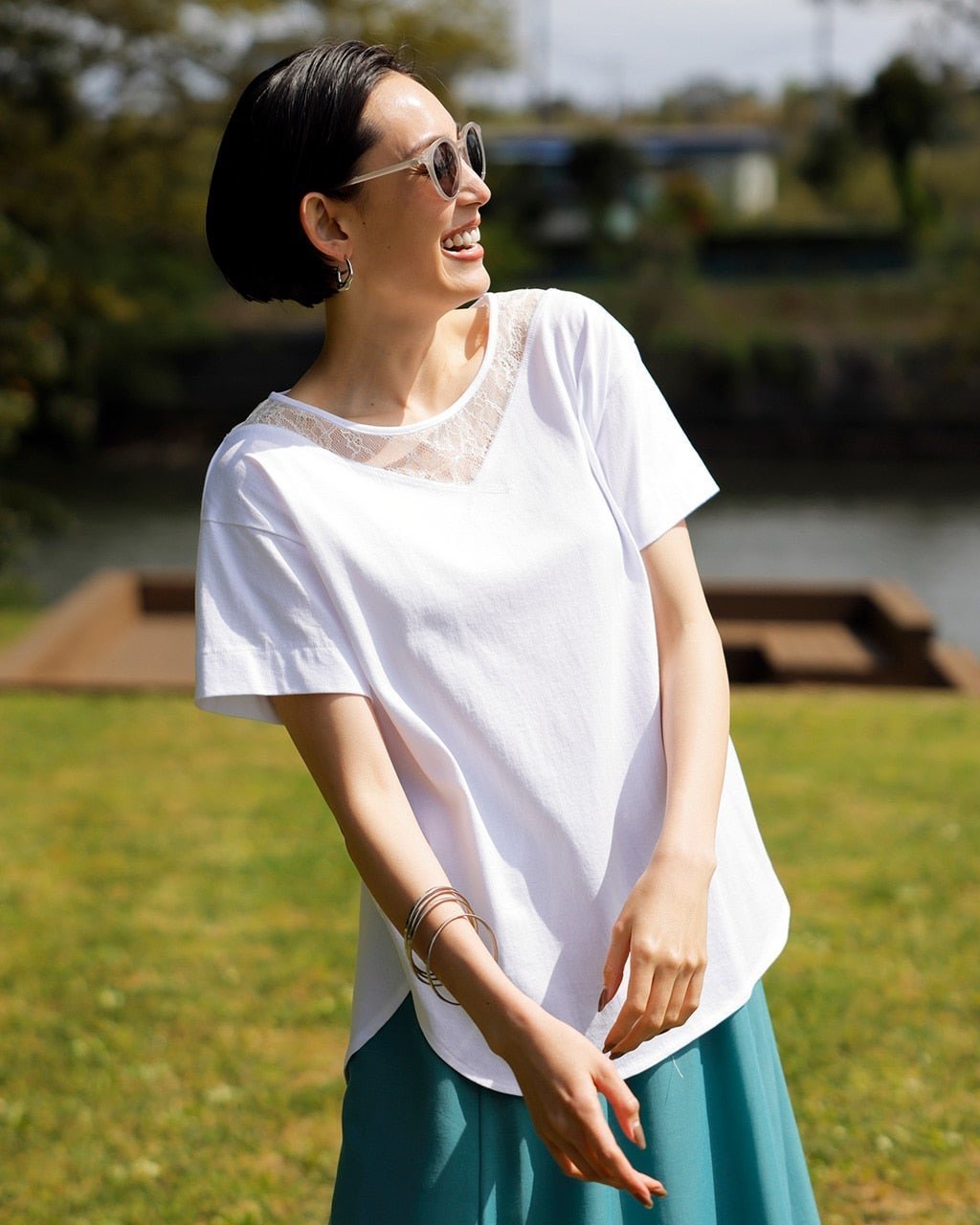 【ドゥクラッセ/DoCLASSE】の胸元レース切替・コットントップス 人気、トレンドファッション・服の通販 founy(ファニー)  ファッション Fashion レディースファッション Fashion for Women トップス・カットソー Cut & Sew Tops シャツ・ブラウス・オフィスカジュアル Elegant Blouses & Button-Ups ロングTシャツ・Tシャツ Longline T-Shirts & Tees カットソー・ベーシックTシャツ Cut-and-Sewn Tops / Stretch Tees & Basics カットソー Cut and Sewn Top デコルテ Décolleté, Neckline レース Lace, Lace Fabric 切替 Switching, Contrast Panel  other-1|ID: prp329100004753074 ipo3291000000034378261