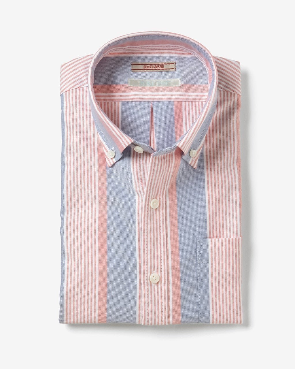 【ドゥクラッセ/DoCLASSE / MEN】のピュアファイン+BDシャツ/長袖 インテリア・キッズ・メンズ・レディースファッション・服の通販 founy(ファニー) ファッション Fashion メンズファッション Fashion for Men ストライプ Stripe, Striped Pattern チェック Check, Plaid, Tartan メンズ Men's, Menswear ループ Loop, Loop Knit 抗菌 Antibacterial, Bacteria-Resistant 長袖 Long Sleeve, Full Sleeve 雑誌 Magazine, Fashion Magazine ブルー×レッド|ID: prp329100004754272 ipo3291000000034388669