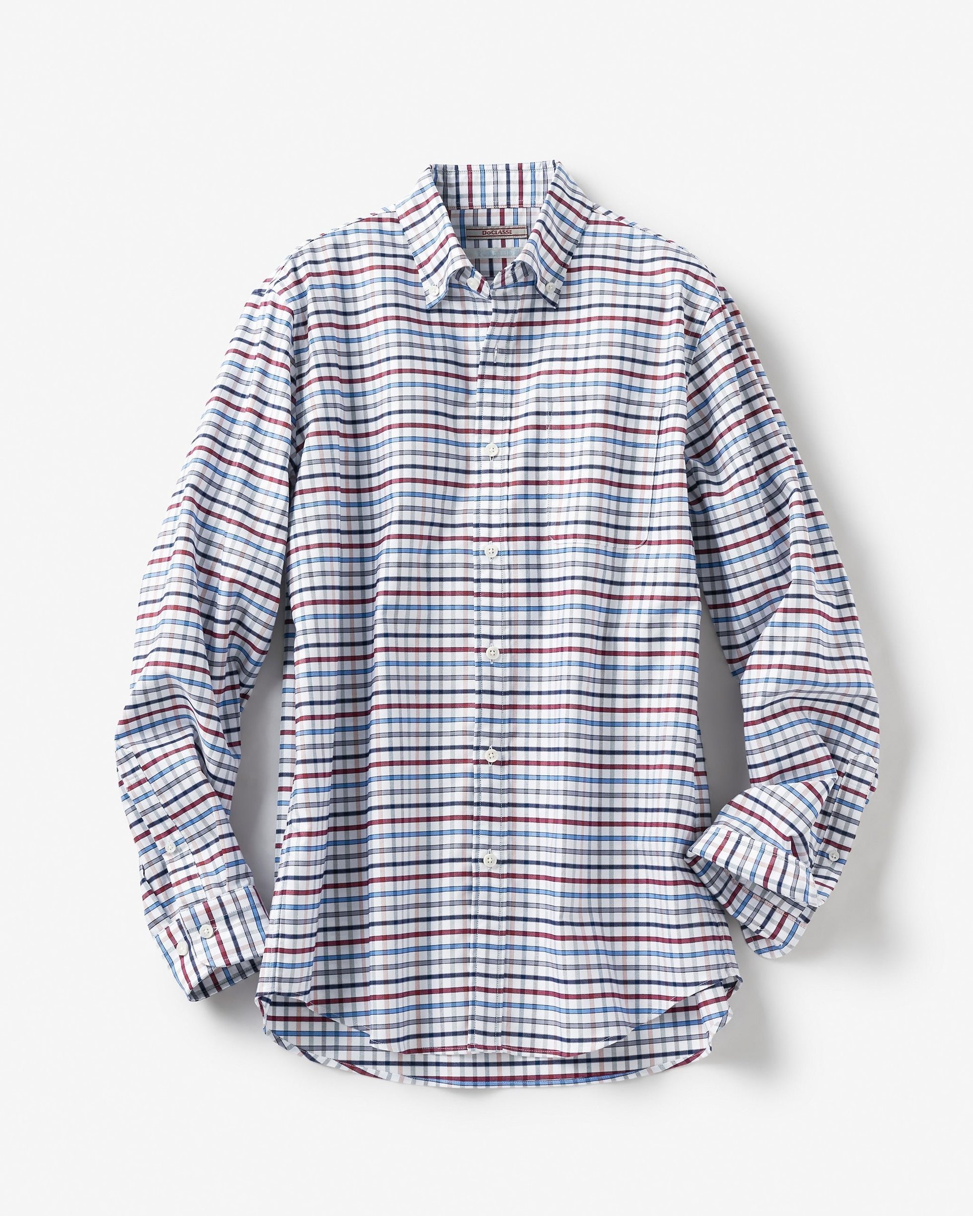 【ドゥクラッセ/DoCLASSE / MEN】のピュアファイン+BDシャツ/長袖 インテリア・キッズ・メンズ・レディースファッション・服の通販 founy(ファニー) ファッション Fashion メンズファッション Fashion for Men ストライプ Stripe, Striped Pattern チェック Check, Plaid, Tartan メンズ Men's, Menswear ループ Loop, Loop Knit 抗菌 Antibacterial, Bacteria-Resistant 長袖 Long Sleeve, Full Sleeve 雑誌 Magazine, Fashion Magazine レッドxネイビー|ID: prp329100004754272 ipo3291000000034388677