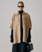 【ドゥクラッセ/DoCLASSE】のプレミアムウールリバー・チェックポンチョコート ベージュ|ID:prp329100004754281