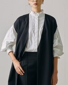 【ドゥクラッセ/DoCLASSE】のタイプライター・スタンドフリルブラウス ホワイト|ID:prp329100004754282